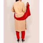 Beige Embroidered Stylish Design Ladeis suit AKG-086